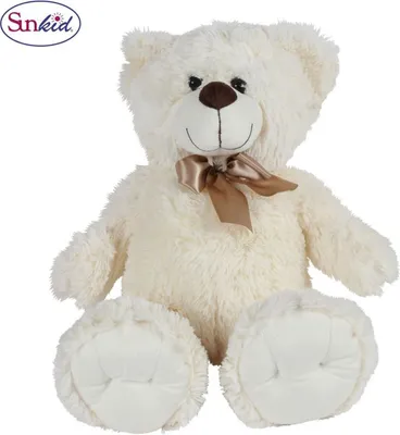 Produktbild von Großer Plüsch-Teddybär 54 cm cremefarben - kuschelweiches Stofftier aus 100% Polyester - flauschiger Teddy zum Liebhaben, Knuddeln & Spielen - waschbar bis 30°C - Geschenk für Kinder, Farbe:creme