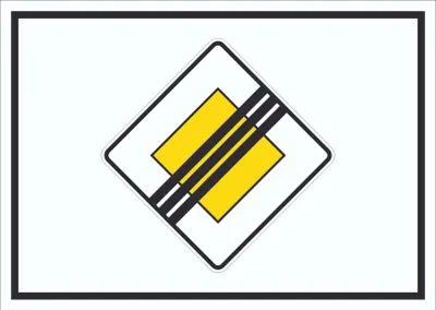 Produktbild von Vorfahrtstraße Ende Symbol Schild A6 (105x148mm)
