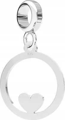 Image de pendentif coeur en argent 925 sterling pour bracelet à breloques