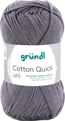 A ball of grey yarn with a label.