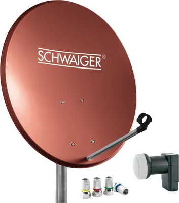 Produktbild von Satellitenanlage Set Ziegelrot Stahl 55 cm