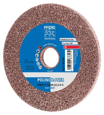Produktbild von Pferd Schleifrad Polinox PNER-H 12506-A grob Bohrung 22,2mm - 44691053