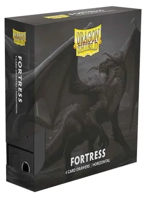 Produktbild von Fortress Kartenschubladen 4-fach horizontal schwarz für Sammelkarten
