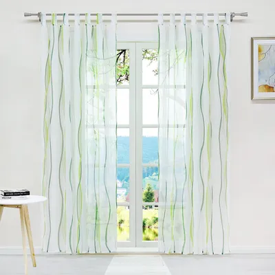 Image de Rideaux transparents à motif ondulé