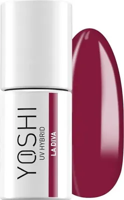 Obrázok produktu pre Yoshi | Hybridný lak na nechty – 243 La Diva – Hybridný gélový lak – Hybridný lak – UV LED – 6 ml – Profesionálna kvalita – Červená