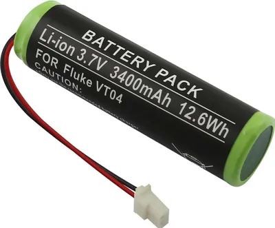 Immagine prodotto di Avizar, Batteria per termometro a infrarossi Fluke VT04 Li-Ion 3,7V 3400mAh, Nero/Verde