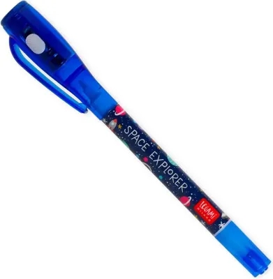 Produktbild von Legami - Stift mit unsichtbarer Tinte, Spia-Stift, Doppelspitze, UV-Licht zum Lesen der unsichtbaren Tinte, für Kinderparty, Thema Space
