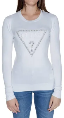 Produktbild von Pullover donna Guess Rylie triangle logo white E25GU23 W4YR31Z2NQ2 G011 S