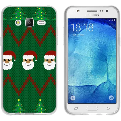 Produktbild von PhoneNatic Case kompatibel mit Samsung Galaxy J5 (2015 - J500) Silikon-Hülle X Mas Weihnachten X-Mas Sweater M7