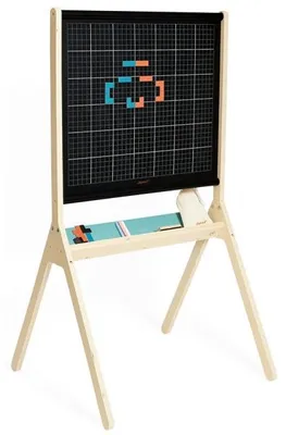 Image de Tableau classique magnétique double face en bois + accessoires - janod - j09638 - ecole