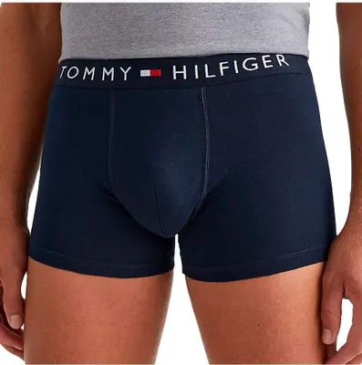 Produktbild von Set TH TOMMY HILFIGER Rundhals-T-Shirt mit halben Ärmeln + sichtbare elastische Boxershorts + ein Paar kurze Socken Artikel UM0UM02615, M, Cotone 95%,Elasthan 5%
