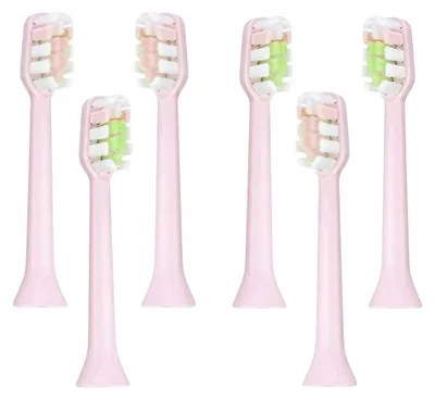 Produktbild von DeepWhite SonicForce Ersatz-Zahnbürstenköpfe Rosa 6 Stk