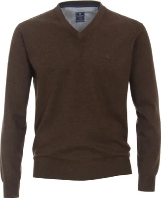 Produktbild von REDMOND Casual Herren Pullover Langarm V-Neck Dunkelbraun XXL