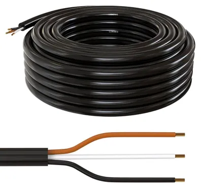 Fahrzeugkabel 10m FLRYY 3x1,5mm² schwarz, 3-adrig