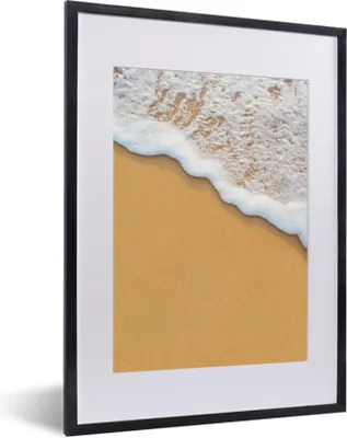 Produktbild von MuchoWow® Gerahmtes Poster Strand - Wasser - Meer - Tropisch - Sommer 30x40 cm - Poster mit Schwarzem Bilderrahmen Wandposter Rahmen Foto Bilder - Wandposter Schlafzimmer