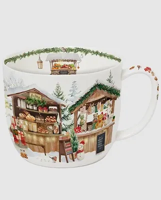 Produktbild von Kaffeebecher Winterbauernmarkt, 700 ml, Weihnachtsmarkt, Kaffeetasse Tassen Teetassen