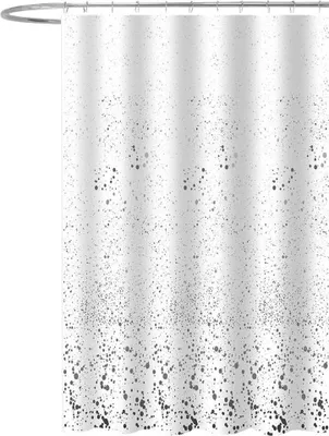Produktbild von Duschvorhang 180x180cm, Polyester, Weiß, Dekor