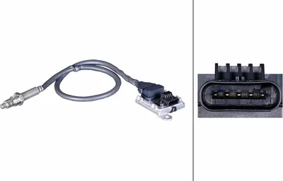 Productafbeelding van NOx-sensor, NOx-katalysator, M20x1,5, 5-polig, HELLA, geschikt voor onder andere MERCEDES-BENZ VITO