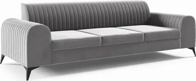 Produktbild von LIKMA Grau 3 Sitzer Samt Sofa Elsa 234x77x93 cm 3-er Couchgarnitur Hydrophobe Beschichtung Velvet Moderne Wohnzimmer Couch Velours Glamour Design Stoff Fresh 14