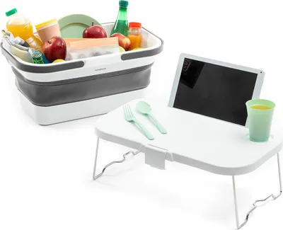 Produktbild von Faltbarer Picknickkorb mit Tisch-Deckel Pickning InnovaGoods