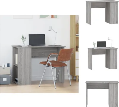 Image de vidaXL Bureau Gris Sonoma 100x55x75 cm Bois composite - Bureaux