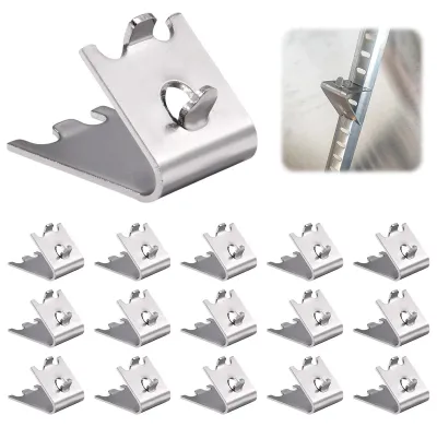 Image de Solidchoice - Ensemble de 16 pinces en acier inoxydable pour étagères de réfrigérateur
