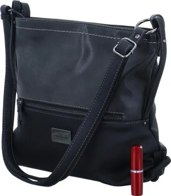 Produktbild von Tom Tailor Elin Reißverschlusstasche, Umhängetasche Damen, 27,5 x 26,5 x 11 cm, 8 Liter Schwarz