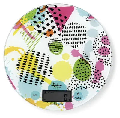 Glas-Küchenwaage, 5 kg, LCD, Tara-Funktion, Touch-Tasten