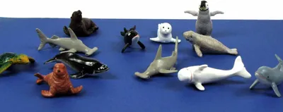 Produktbild von 10x Meerestiere Meeressäuger Wale Tierfiguren Miniblings Figuren Seetiere Kinder