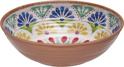 Produktbild von APS 84693 Schale ARABESQUE, Melamin, Ø 24 cm, Höhe 7 cm, 1,5 Liter, Dekor/Terrakottaoptik
