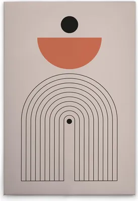 Produktbild von TADESSI Leinwandbild Boho Motiv - Wandbild 40 x 60 cm - Kunstdruck auf Leinwand in Grau Schwarz - M1-No.51469