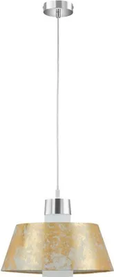 Produktbild von B-Kartonage Pendelleuchte Briloner Hängelampe 1-flammig 120cm Stoffschirm E27 Goldfarbig