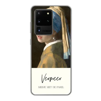 Produktbild von MuchoWow® Handyhülle Schutzhülle Hülle für Samsung Galaxy S20 Ultra Das Mädchen mit dem Perlenohrring - Vermeer Silikon Softcase Handy Hülle - Karteninhaber