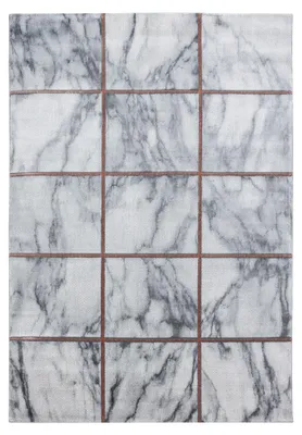 Zdjęcie produktu dla Dywan "Kurzflor" do salonu, kolor brązowy, prostokątny, wymiary 120x170 cm, wzór imitujący marmur