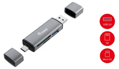 Immagine prodotto di Lettore di schede con hub USB 3.0, OTG