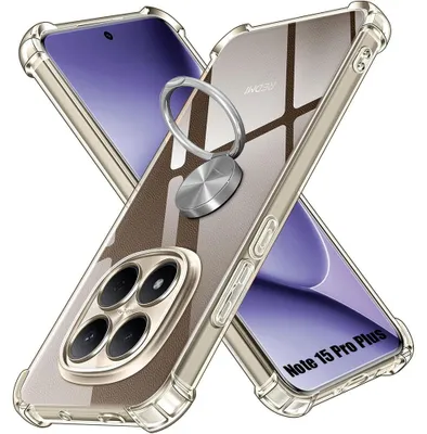 Image de Coque Support pour Xiaomi Redmi Note 15 Pro Plus 5G, Silicone Transparent Antichoc