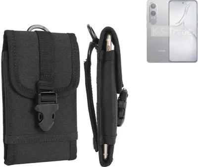 Produktbild von K-S-Trade Holster Handy Hülle kompatibel mit Oppo K12x Holster Handytasche Gürtel Tasche Schutz Hülle Robust Outdoor schwarz