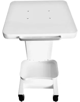Produktbild von Kosmetikwagen - 2-stöckiger Rollwagen für Salon & Spa - Metall Servierwagen - 40 kg Traglast - 4 Räder mit Bremsen - Weiß