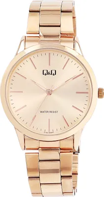 Produktbild von Q&Q Uniuhr mit Metallband, Ø 40 mm, roségoldfarben