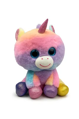 Produktbild von Plüschtier Einhorn 30 cm bunt – Weiches Kuscheltier, Stofftier