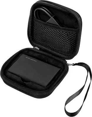 Produktbild von Portable SSD-Organizer für tragbare SSD mit 2 Kabelbindern - schwarz