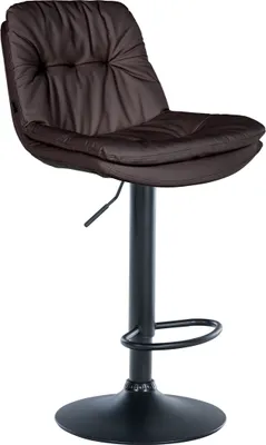 Produktbild von CLP Barhocker Laurel Kunstleder höhenverstellbar und drehbar braun Material Gestell Metall matt schwarz