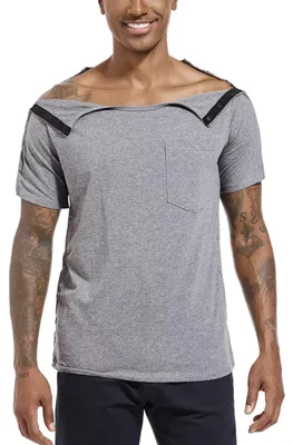 Productafbeelding van Actieve T-Shirt met Snap Knopen voor Mannen en Vrouwen