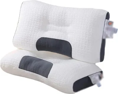 Obrázek produktu pro Superpohodlný ergonomický polštář pro úlevu od bolesti krku, hlavy a ramen, bezzápachový podpůrný polštář pro spaní v posteli, ortopedický polštář pro protažení krční páteře pro spáče na boku, na zádech a na břiše