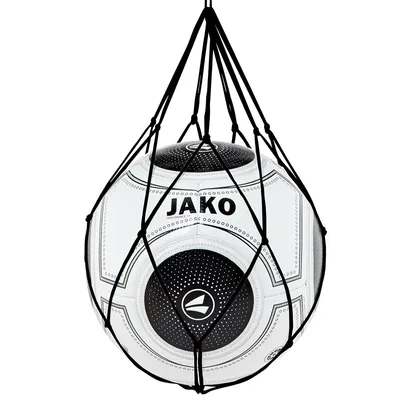 Produktbild von JAKO 239108, Sportballnetz, Fußball, Schwarz, Tunnelzug