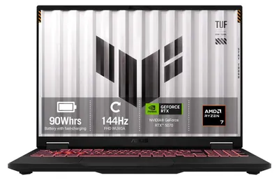 Imagen del producto de ASUS TUF Gaming A16 FA608UP-TU131W, AMD Ryzen™ 7, 3,8 GHz, pantalla de 40,6 cm (16"), resolución de 1920 x 1200 px, 16 GB de RAM, 1 TB de almacenamiento