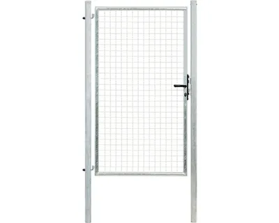 Image de Alberts 600365 Porte d'entrée en grillage ondulé, galvanisée à chaud, largeur 102 cm, hauteur 175 cm