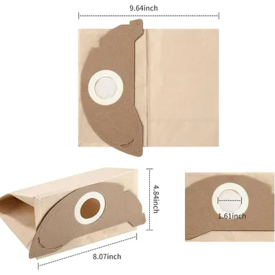 Image de INF Lot de 10 sacs à poussière en papier pour aspirateurs Kärcher WD3
