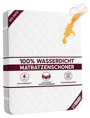 Zdjęcie produktu dla Ochraniacz na materac 140x200 cm, wodoodporny, przeznaczony do ochrony przed nietrzymaniem moczu, nadający się do prania, oddychający, cichy, biały