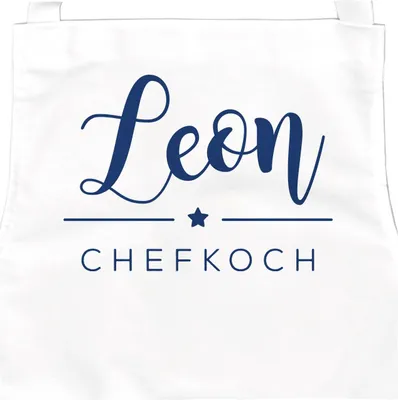 Produktbild von Personalisierte Kinderschürze mit Namen Chefkoch/Chefköchin Kochschürze Sterne-Koch Kinder SpecialMe Koch weiss-blau 6-10 Jahre